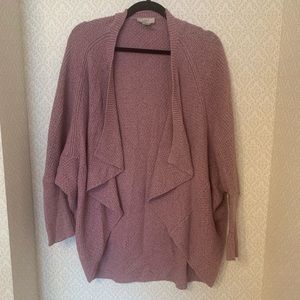 Purple/grey Loft Shrug sweater